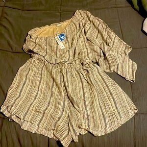 Off the shoulder romper.  Never worn